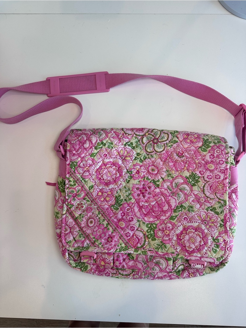 Vera Bradley Pink Floral Quilted Crossbody Bag